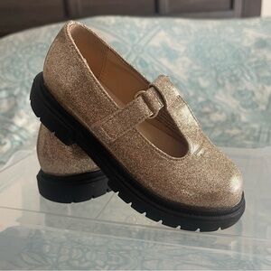 Cat & Jack Gold Glitter Dress Shoes